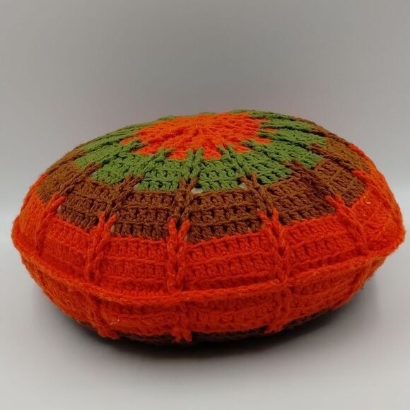 Vint Crochet Pillow - Handmade Home Decor Accent - Picture 2 of 4